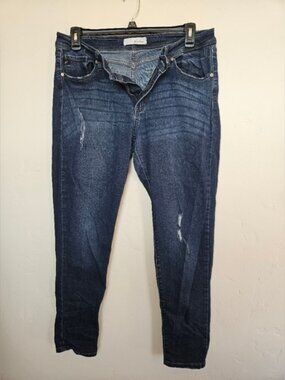 KanCan Deep Indigo Denim Jeans Minor Distressing